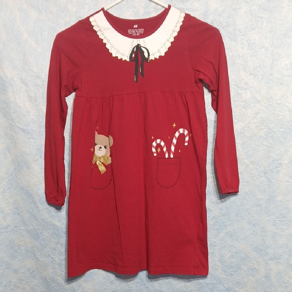 H&M Girls Christmas Pajamas Sz 8/10